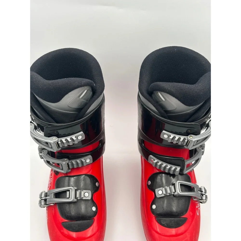 Salomon Kaid T3 Ski Boots Red Black Womens 5.5 Youth 23 Mondo 276mm